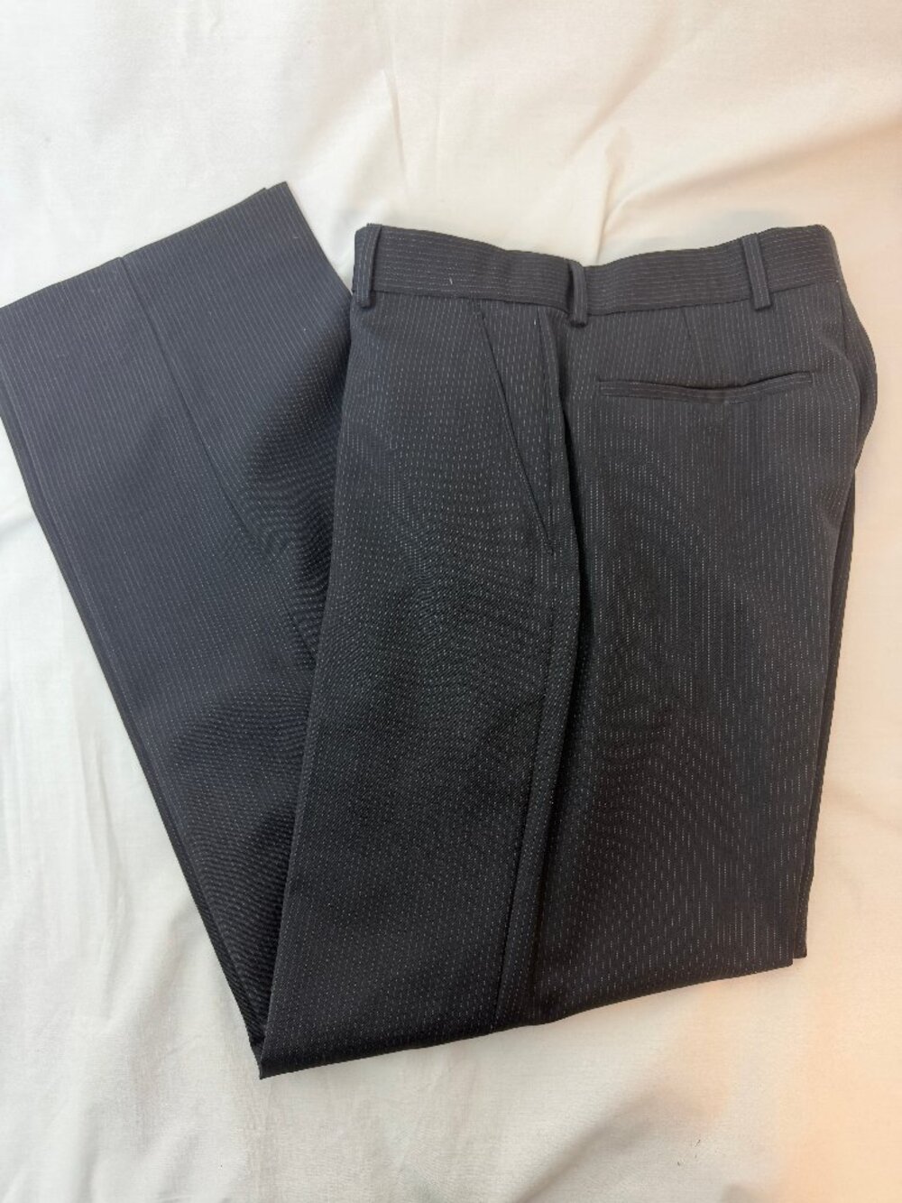 Men's Banana Republic Navy Pinstripe Dress Pants